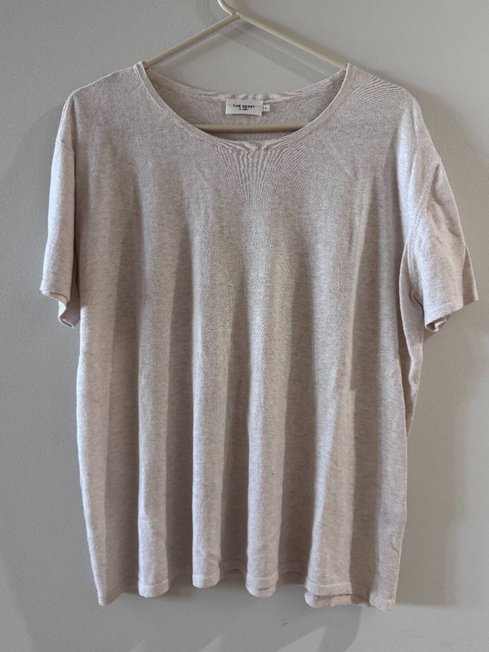 The Reset R Label relaxed knit tee--sz L